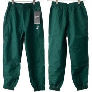 NEW ASICS Junior's Upsurge Windbreaker Jogger Track Pants Green Size Medium
